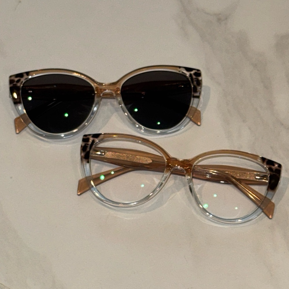 Stylish Narine Cateye Leopard Print Sunglasses Set